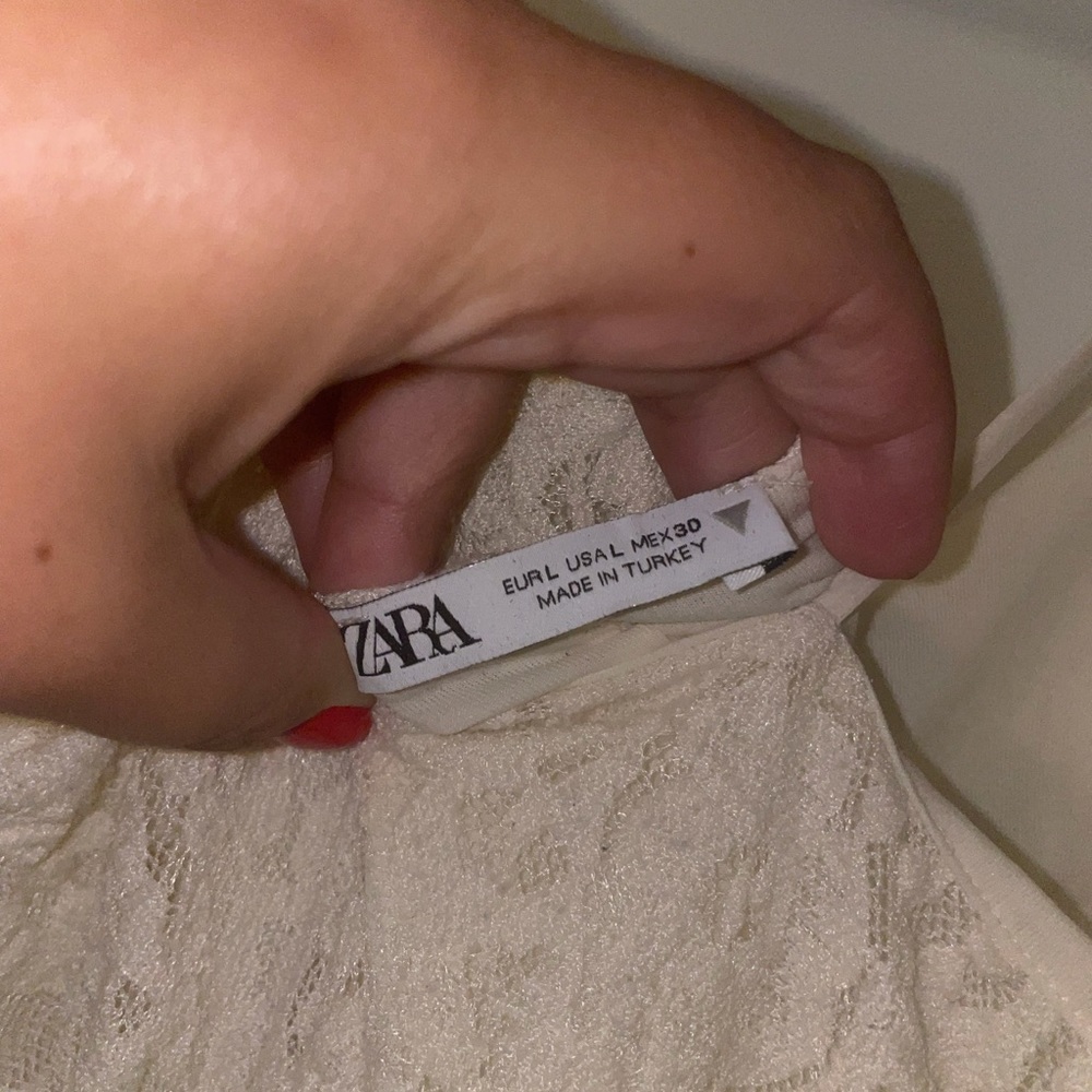 Zara dress cream color, cute